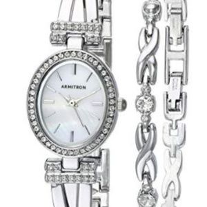 Armitron Women's Swarovski Crystal Bracelet Set